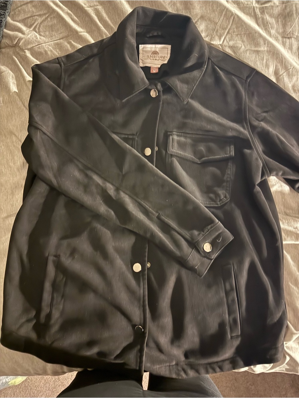 1 Sunset Lane Woman’s Black Lightweight Shirt Jacket